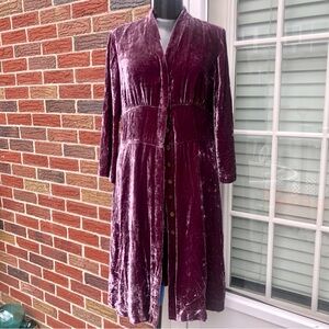 Silk-Viscose Blend Long Jacket.